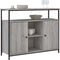 vidaXL - Dressoir - 100x35x80 - cm - bewerkt - hout - grijs - sonoma
