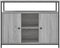 vidaXL - Dressoir - 100x35x80 - cm - bewerkt - hout - grijs - sonoma