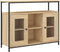 vidaXL - Dressoir - 100x35x80 - cm - bewerkt - hout - sonoma - eikenkleurig