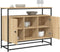 vidaXL - Dressoir - 100x35x80 - cm - bewerkt - hout - sonoma - eikenkleurig