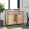 vidaXL - Dressoir - 100x35x80 - cm - bewerkt - hout - sonoma - eikenkleurig