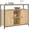 vidaXL - Dressoir - 100x35x80 - cm - bewerkt - hout - sonoma - eikenkleurig