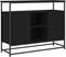vidaXL - Dressoir - 100x35x80 - cm - bewerkt - hout - zwart