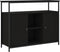 vidaXL - Dressoir - 100x35x80 - cm - bewerkt - hout - zwart