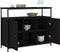 vidaXL - Dressoir - 100x35x80 - cm - bewerkt - hout - zwart
