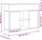 vidaXL - Dressoir - 100x35x80 - cm - bewerkt - hout - zwart