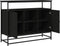 vidaXL - Dressoir - 100x35x80 - cm - bewerkt - hout - zwart