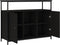 vidaXL - Dressoir - 100x35x80 - cm - bewerkt - hout - zwart