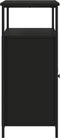 vidaXL - Dressoir - 100x35x80 - cm - bewerkt - hout - zwart