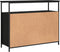vidaXL - Dressoir - 100x35x80 - cm - bewerkt - hout - zwart