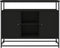 vidaXL - Dressoir - 100x35x80 - cm - bewerkt - hout - zwart