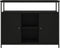 vidaXL - Dressoir - 100x35x80 - cm - bewerkt - hout - zwart
