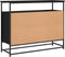 vidaXL - Dressoir - 100x35x80 - cm - bewerkt - hout - zwart