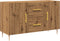 vidaXL - Dressoir - 100x36x60 - cm - bewerkt - hout - artisanaal - eikenkleurig