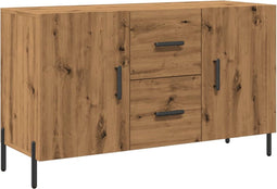 vidaXL - Dressoir - 100x36x60 - cm - bewerkt - hout - artisanaal - eikenkleurig