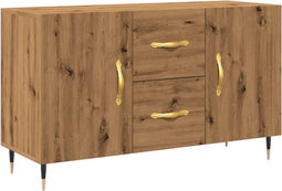 vidaXL - Dressoir - 100x36x60 - cm - bewerkt - hout - artisanaal - eikenkleurig