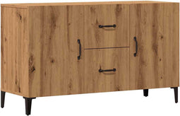 vidaXL - Dressoir - 100x36x60 - cm - bewerkt - hout - artisanaal - eikenkleurig