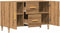vidaXL - Dressoir - 100x36x60 - cm - bewerkt - hout - artisanaal - eikenkleurig