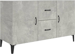 vidaXL - Dressoir - 100x36x60 - cm - bewerkt - hout - betongrijs