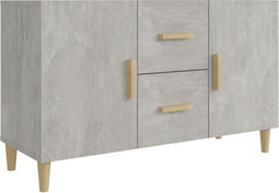 vidaXL - Dressoir - 100x36x60 - cm - bewerkt - hout - betongrijs