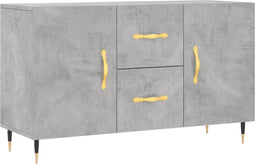 vidaXL - Dressoir - 100x36x60 - cm - bewerkt - hout - betongrijs