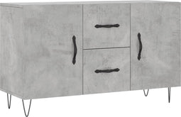 vidaXL - Dressoir - 100x36x60 - cm - bewerkt - hout - betongrijs