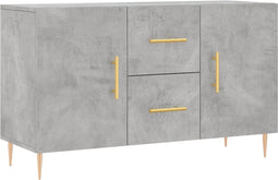 vidaXL - Dressoir - 100x36x60 - cm - bewerkt - hout - betongrijs