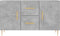 vidaXL - Dressoir - 100x36x60 - cm - bewerkt - hout - betongrijs