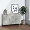 vidaXL - Dressoir - 100x36x60 - cm - bewerkt - hout - betongrijs
