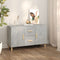 vidaXL - Dressoir - 100x36x60 - cm - bewerkt - hout - betongrijs