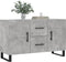 vidaXL - Dressoir - 100x36x60 - cm - bewerkt - hout - betongrijs