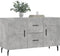 vidaXL - Dressoir - 100x36x60 - cm - bewerkt - hout - betongrijs
