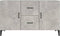 vidaXL - Dressoir - 100x36x60 - cm - bewerkt - hout - betongrijs