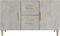 vidaXL - Dressoir - 100x36x60 - cm - bewerkt - hout - betongrijs