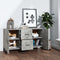 vidaXL - Dressoir - 100x36x60 - cm - bewerkt - hout - betongrijs