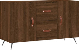 vidaXL - Dressoir - 100x36x60 - cm - bewerkt - hout - bruin - eikenkleur