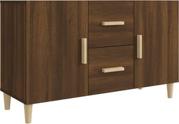 vidaXL - Dressoir - 100x36x60 - cm - bewerkt - hout - bruin - eikenkleur