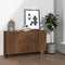 vidaXL - Dressoir - 100x36x60 - cm - bewerkt - hout - bruin - eikenkleur