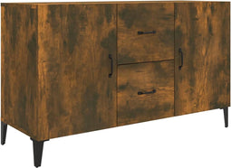 vidaXL - Dressoir - 100x36x60 - cm - bewerkt - hout - gerookt - eikenkleurig