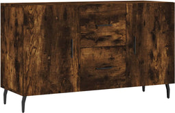 vidaXL - Dressoir - 100x36x60 - cm - bewerkt - hout - gerookt - eikenkleurig