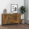 vidaXL - Dressoir - 100x36x60 - cm - bewerkt - hout - gerookt - eikenkleurig