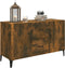 vidaXL - Dressoir - 100x36x60 - cm - bewerkt - hout - gerookt - eikenkleurig