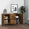 vidaXL - Dressoir - 100x36x60 - cm - bewerkt - hout - gerookt - eikenkleurig
