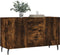 vidaXL - Dressoir - 100x36x60 - cm - bewerkt - hout - gerookt - eikenkleurig