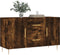 vidaXL - Dressoir - 100x36x60 - cm - bewerkt - hout - gerookt - eikenkleurig