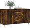 vidaXL - Dressoir - 100x36x60 - cm - bewerkt - hout - gerookt - eikenkleurig