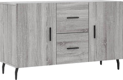 vidaXL - Dressoir - 100x36x60 - cm - bewerkt - hout - grijs - sonoma - eikenkleurig