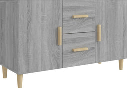 vidaXL - Dressoir - 100x36x60 - cm - bewerkt - hout - grijs - sonoma - eikenkleurig