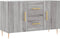 vidaXL - Dressoir - 100x36x60 - cm - bewerkt - hout - grijs - sonoma - eikenkleurig