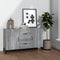 vidaXL - Dressoir - 100x36x60 - cm - bewerkt - hout - grijs - sonoma - eikenkleurig